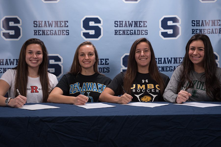Shawnee Girls Soccer Players Sign Letters of Intent on National Signing Day